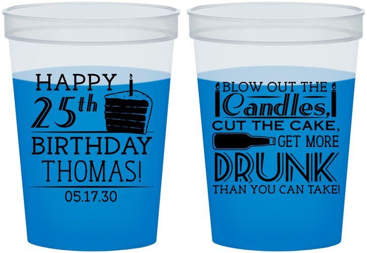 Custom Birthday 16 oz Color Changing Cups - 25th | 20091