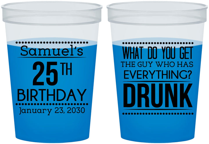 Custom Birthday 16 oz Color Changing Cups - 25th | 20094