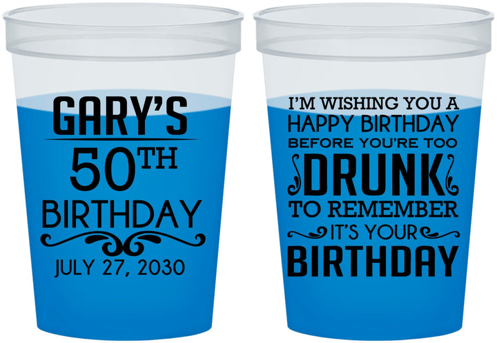 Custom Birthday 16 oz Color Changing Cups - 50th | 20095
