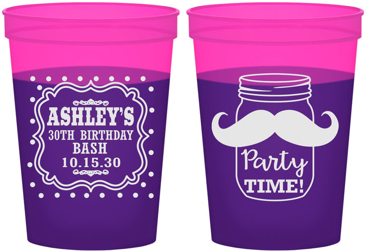 Custom Birthday 16 oz Color Changing Cups - 20th | 20096