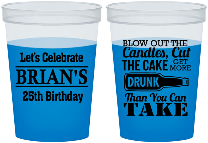 Custom Birthday 16 oz Color Changing Cups - 25th | 20100