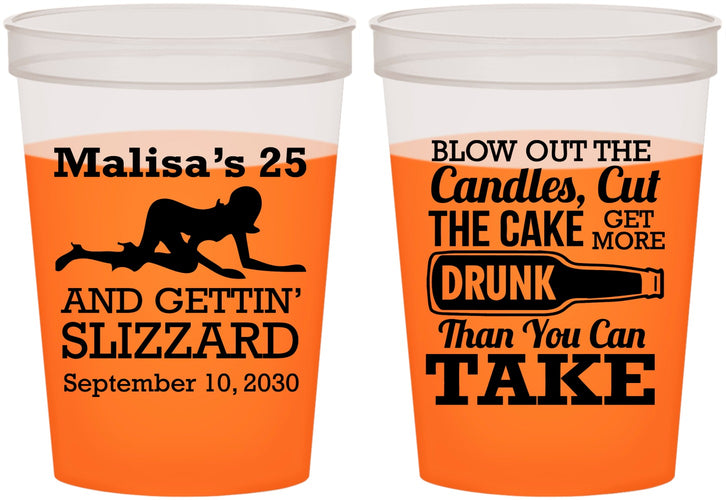Custom Birthday 16 oz Color Changing Cups - 25th Strip Club | 20102
