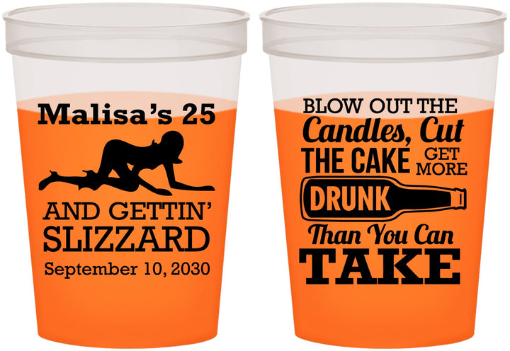 Custom Birthday 16 oz Color Changing Cups - 25th Strip Club | 20102