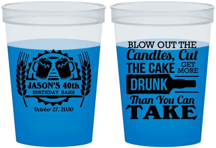 Custom Birthday 16 oz Color Changing Cups - 40th | 20103