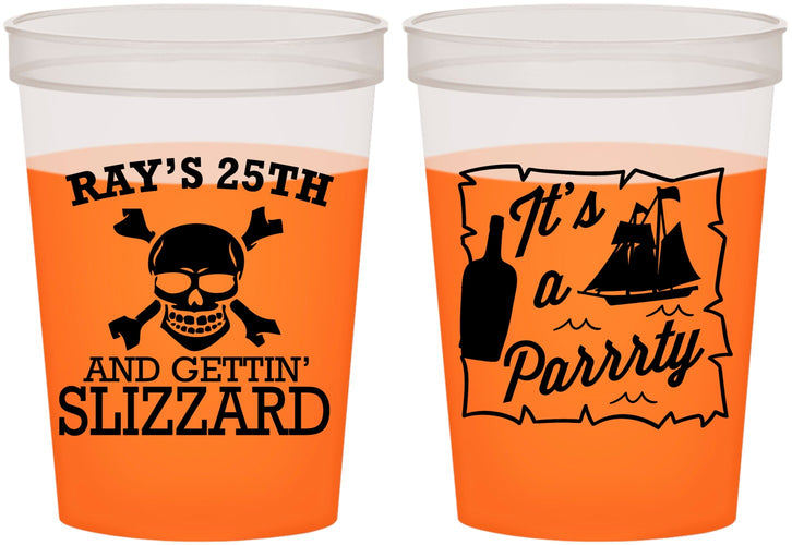Custom Birthday 16 oz Color Changing Cups - 25th Pirate | 20107