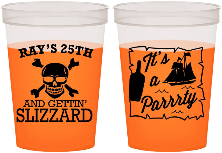 Custom Birthday 16 oz Color Changing Cups - 25th Pirate | 20107