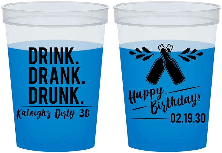 Custom Birthday 16 oz Color Changing Cups - 30th Dirty | 20110