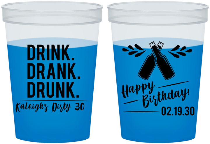 Custom Birthday 16 oz Color Changing Cups - 30th Dirty | 20110