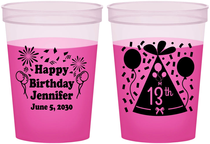 Custom Birthday 16 oz Color Changing Cups - 13th | 20116