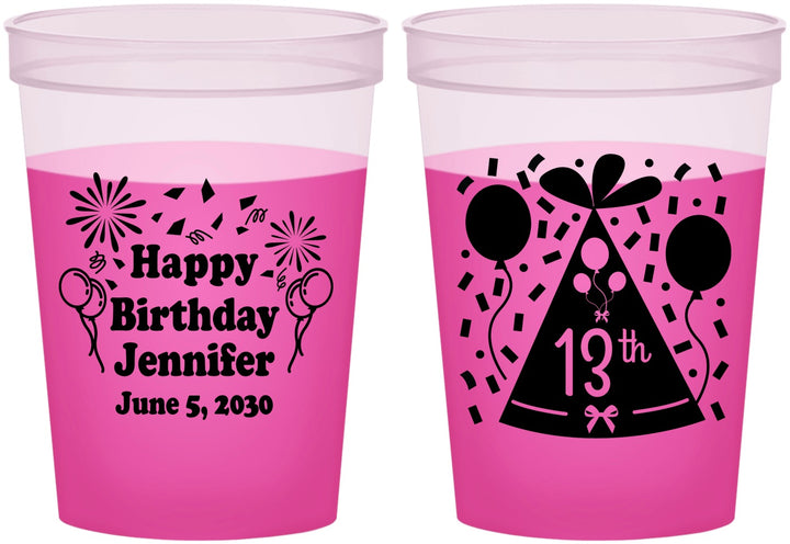 Custom Birthday 16 oz Color Changing Cups - 13th | 20116
