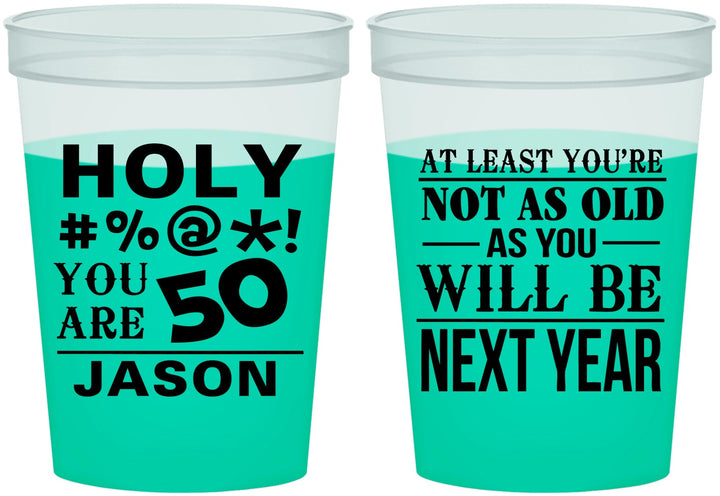 Custom Birthday 16 oz Color Changing Cups - 50th | 20122