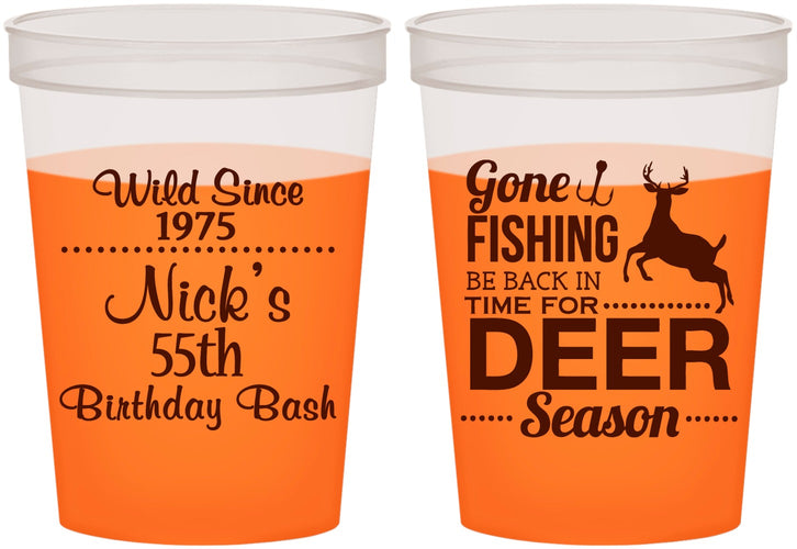 Custom Birthday 16 oz Color Changing Cups - 55th Gone Fishing | 20128