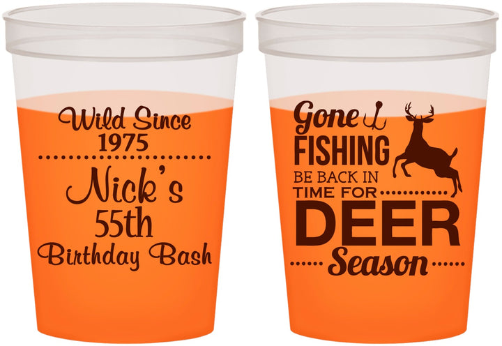 Custom Birthday 16 oz Color Changing Cups - 55th Gone Fishing | 20128