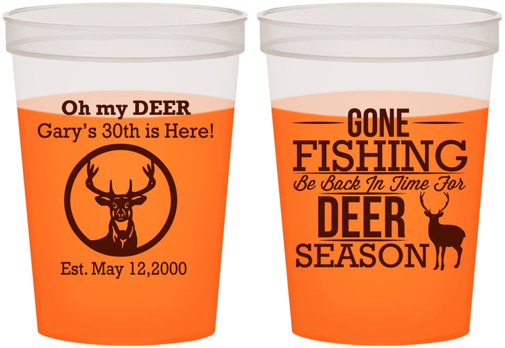 Custom Birthday 16 oz Color Changing Cups - 30th Deer Season | 20129