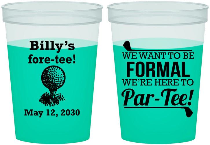 Custom Birthday 16 oz Color Changing Cups - 40th Golf | 20134