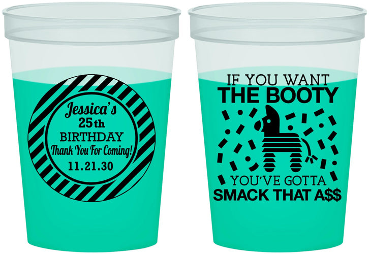 Custom Birthday 16 oz Color Changing Cups - 25th Smack Ass | 20138