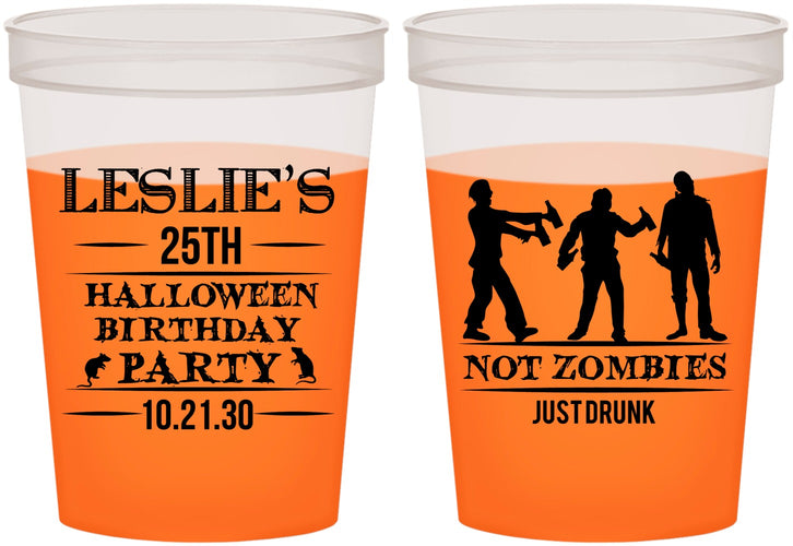 Custom Birthday 16 oz Color Changing Cups - 25th Halloween | 20143