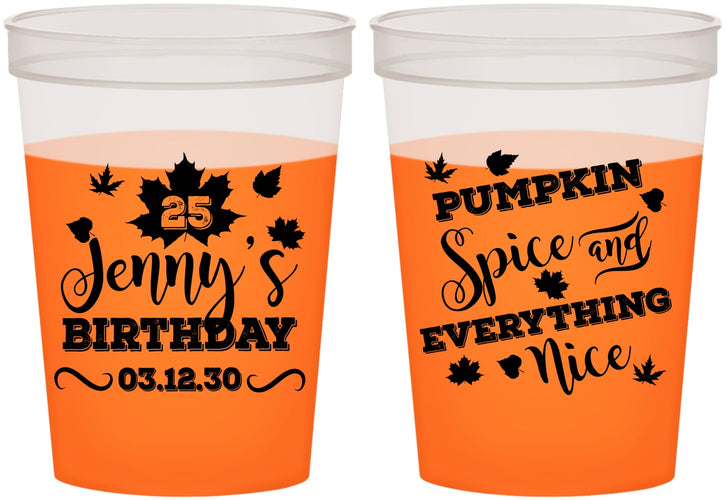 Custom Birthday 16 oz Color Changing Cups - 25th Thanksgiving | 20144