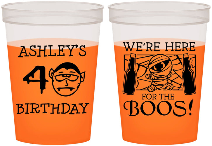 Custom Birthday 16 oz Color Changing Cups - 40th Halloween | 20145