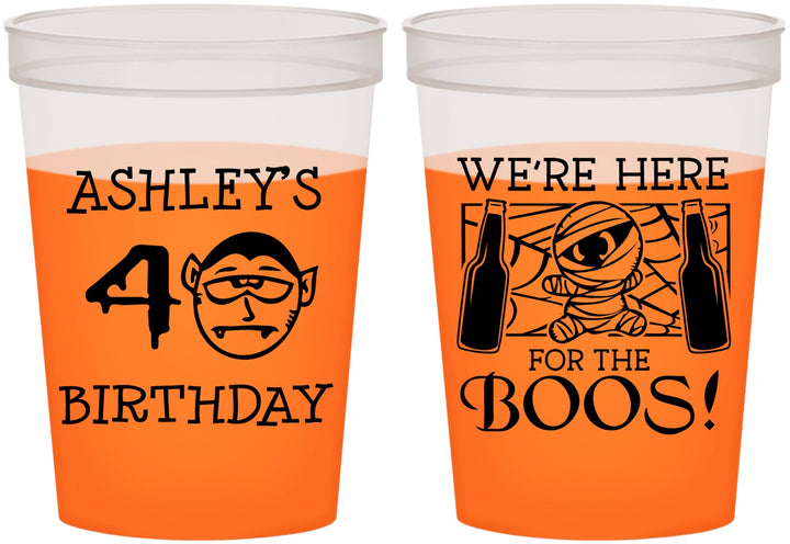 Custom Birthday 16 oz Color Changing Cups - 40th Halloween | 20145