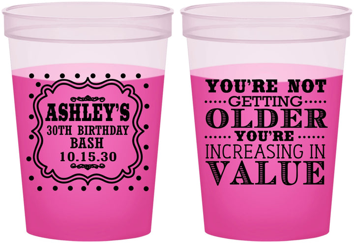 Custom Birthday 16 oz Color Changing Cups - 30th | 20149