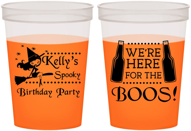 Custom Birthday 16 oz Color Changing Cups - Halloween Spooky Boos | 20158