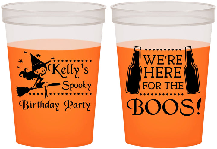 Custom Birthday 16 oz Color Changing Cups - Halloween Spooky Boos | 20158