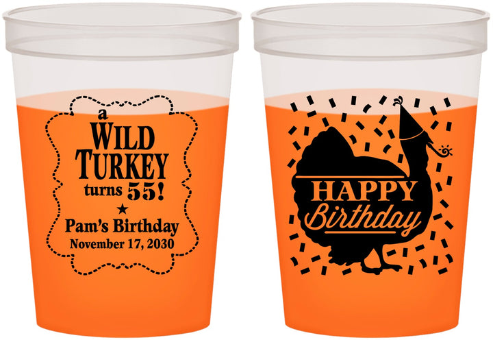 Custom Birthday 16 oz Color Changing Cups - 55th Wild Turkey | 20159