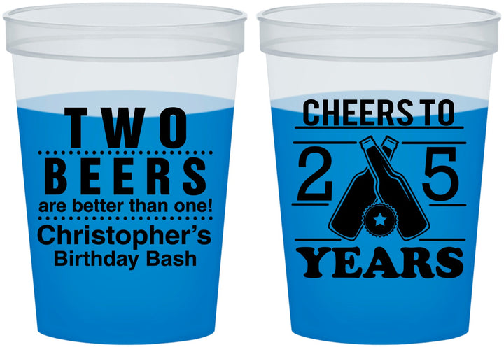 Custom Birthday 16 oz Color Changing Cups - Cheers To 25 Years | 20163