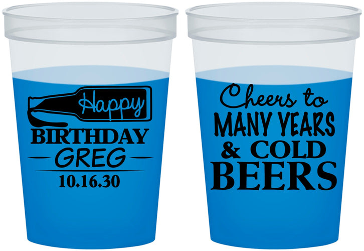Custom Birthday 16 oz Color Changing Cups - Cheers To Many Years | 20167