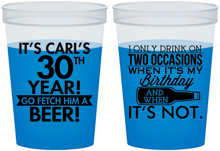 Custom Birthday 16 oz Color Changing Cups - 30th | 20170
