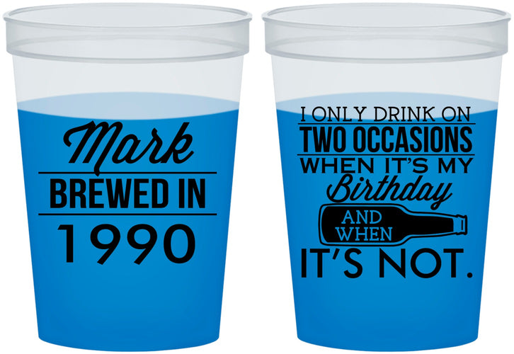 Custom Birthday 16 oz Color Changing Cups - 40th | 20171