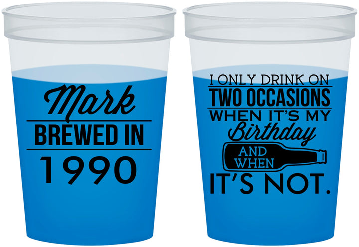 Custom Birthday 16 oz Color Changing Cups - 40th | 20171