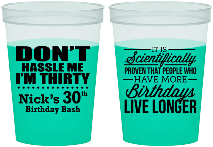 Custom Birthday 16 oz Color Changing Cups - 30th | 20182