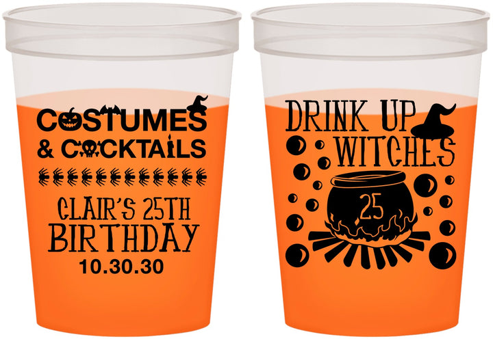 Custom Birthday 16 oz Color Changing Cups - 25th Halloween | 20184