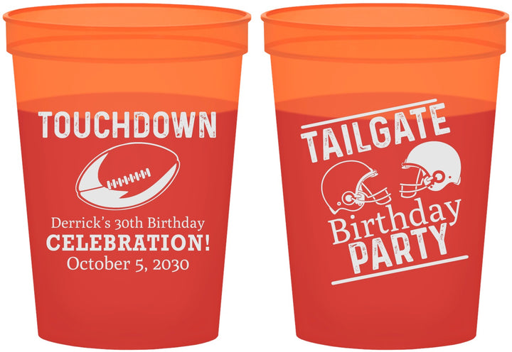 Custom Birthday 16 oz Color Changing Cups - 30th Football | 20189
