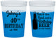 Custom Birthday 16 oz Color Changing Cups - 40th Sun Sand Beer | 20204