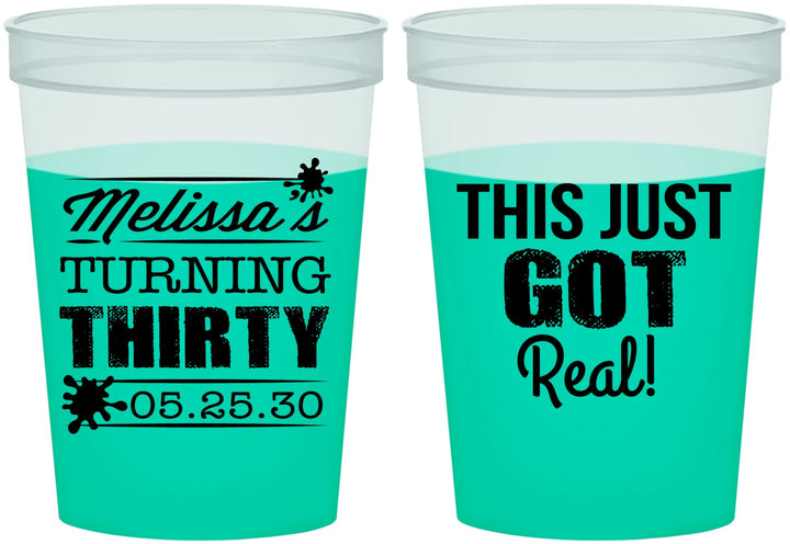 Custom Birthday 16 oz Color Changing Cups - 30th | 20213