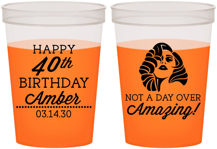 Custom Birthday 16 oz Color Changing Cups - 40th | 20222