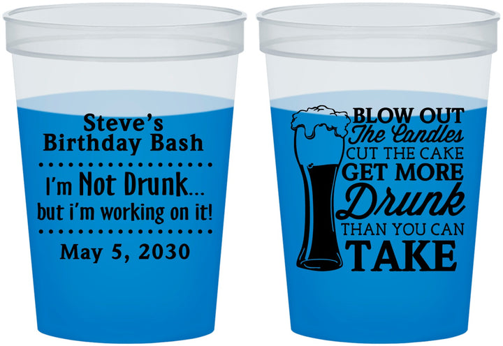 Custom Birthday 16 oz Color Changing Cups - Beer Drunk | 20230
