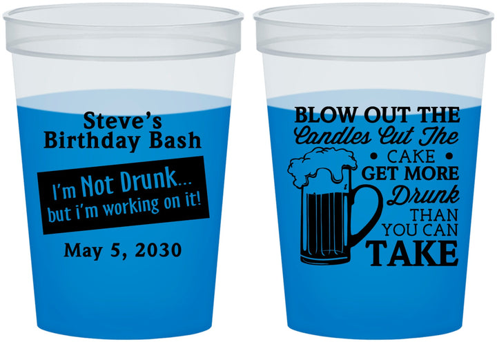 Custom Birthday 16 oz Color Changing Cups - Beer Drunk | 20232