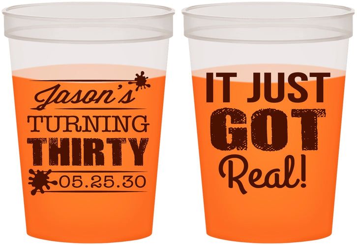 Custom Birthday 16 oz Color Changing Cups - 30th | 20235