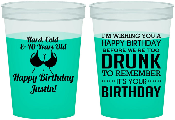 Custom Birthday 16 oz Color Changing Cups - 40th | 20237