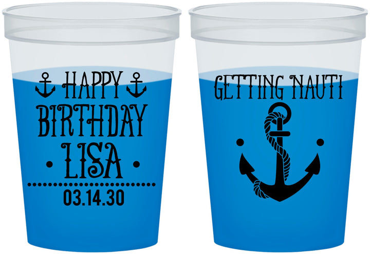 Custom Birthday 16 oz Color Changing Cups - Getting Nauti | 20239