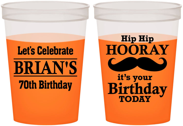 Custom Birthday 16 oz Color Changing Cups - 70th | 20251