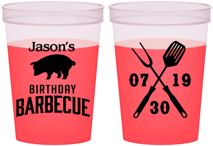 Custom Birthday 16 oz Color Changing Cups - Barbeque Bbq | 20253