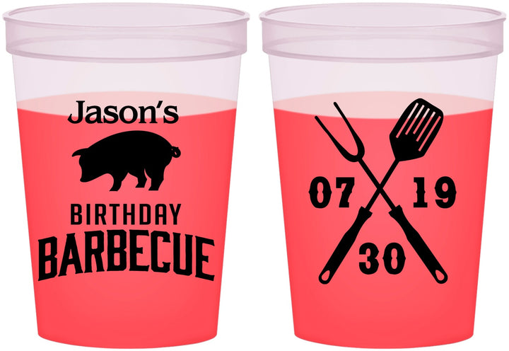 Custom Birthday 16 oz Color Changing Cups - Barbeque Bbq | 20253