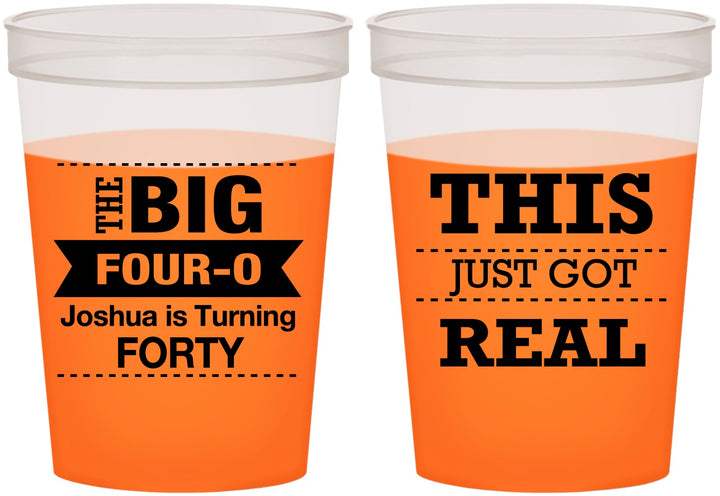 Custom Birthday 16 oz Color Changing Cups - 40th | 20254