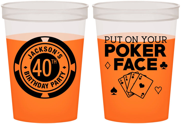 Custom Birthday 16 oz Color Changing Cups - 40th Las Vegas | 20261
