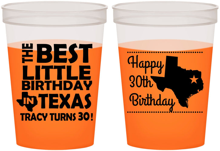 Custom Birthday 16 oz Color Changing Cups - 30th Texas | 20265